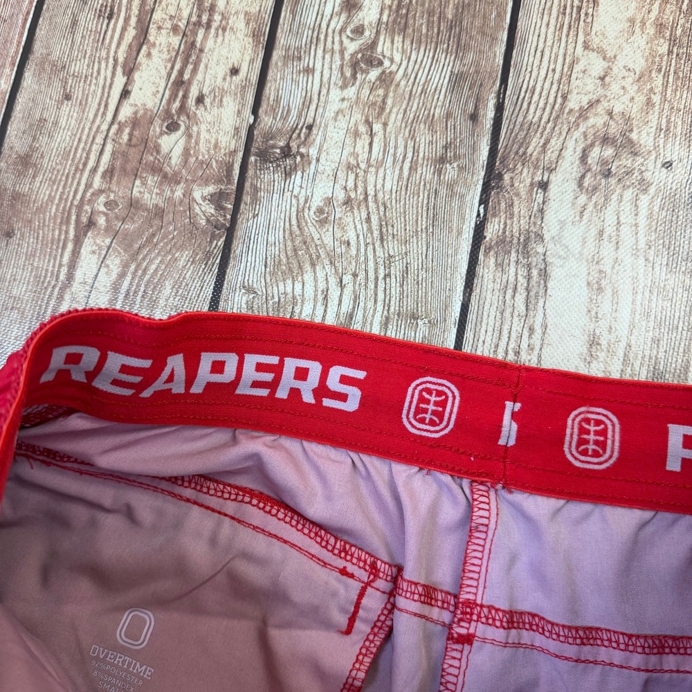 Overtime City Reapers Athletic Shorts Mens Small Red Basketball Graphic - Picture 4 of 11